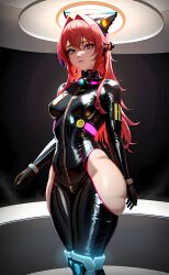 ai_generated arms ass bodysuit breasts coomer_ai eyes face female full_body hair humanoid legs limbs long_hair stable_diffusion