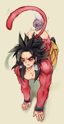 artist_request ass balls black_hair blush disembodied_hand dragon_ball dragon_ball_z fingering fingering_ass gay_artist_request male male_only muscles muscular on_hands_and_knees one_eye_closed pants_down penis red_fur saiyan son_goku super_saiyan_4 tail