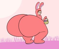 1girls ass ass_bigger_than_body ass_bigger_than_breasts ass_bigger_than_head ass_focus big_ass big_butt bubble_ass bubble_butt bunny_costume bunny_ears butlova butt_focus dumpy easter easter_basket easter_eggs edwina_expa fat_ass fat_butt hyper_ass hyper_butt round_ass round_butt