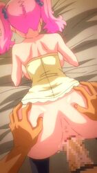 10s 1boy 1girls 2010s 2011 2d 9:16 animated anus ass ass_grab bed betsu_ni_anta_no_tame_ni_ookikunattanjanaindakara_ne!! big_ass breasts censored different_angle doggy_style female gif hentai male pink_hair pov pubic_hair pussy sex sex_from_behind short_hair straight thighhighs vaginal_penetration vertical_video