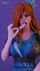 3d 3d_(artwork) blender blender_(software) blender_cycles crossed_eyes desess3intes dota_2 fellatio_gesture ice_cream licking naughty_face open_mouth red_hair red_hair rolling_eyes sexually_suggestive suggestive suggestive_gesture suggestive_look teasing teasing_viewer tongue tongue_out windranger