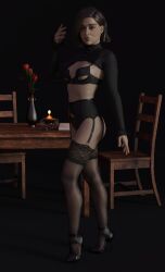 1girls 3d 3d_(artwork) celebrity daenerys_targaryen daz3d daz_studio emilia_clarke female female_only game_of_thrones heels high_heels human human_only light-skinned_female light_skin lingerie pin3d seductive solo tagme