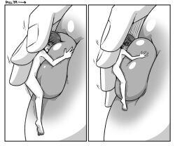 breasts comic comic_page female female_only huge_breasts inksgirls larger_female monochrome multiple_girls page_39 shrinking size_difference