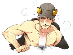 balls blush boner erection facial_hair iwai_munehisa licking_lips male male_only muscles muscular nekonneru_(artist) penis persona_5