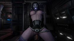 3d alien alien_girl animated armor athletic_female commander_shepard cowgirl_position facelesstrigger human human_penetrating light-skinned_male mass_effect partially_clothed pov quarian sex sitting_on_lap sound tagme tali'zorah_nar_rayya vaginal_penetration video