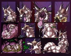 anthro anthro_pred anthro_prey antlers bandage beast_(bloodborne) belly belly_focus big_breasts bloodborne bodily_fluids breasts burping canid canine clothed clothing comic covered_eyes digestion_noises drooling duo extreme_size_difference female female_pred fox fromsoftware genitals hand_on_neck hi_res horn inside_mouth inside_stomach larger_female larger_pred macro male male/female male_prey mammal mouth_shot navel neck_bulge on_tongue onomatopoeia open_mouth oral_vore organs pussy reclining rena_ayama ribs saliva saliva_on_tongue sharp_teeth size_difference skimpy smaller_male smaller_prey sony_corporation sony_interactive_entertainment sound_effects stomach stomach_acid swallowing swiftayama swinging_uvula teeth text under_boob vicar_amelia vore