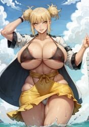 1girls ai_generated areolae bangs beach big_areola big_ass big_breasts big_butt big_nipples bikini_top blonde_hair bracelet curvaceous curvy curvy_body curvy_female curvy_figure female female_only hi_res highres himiko_toga hpeq huge_ass huge_breasts human in_water jacket massive_breasts massive_nipples my_hero_academia panties puffy_nipples see-through see-through_bra see-through_swimsuit shiny_skin skirt smile smiling solo solo_female solo_focus stable_diffusion sweat sweatdrop thick thick_ass thick_lips thick_thighs thumbs_up tight_clothing voluptuous voluptuous_female water wide_hips yellow_eyes