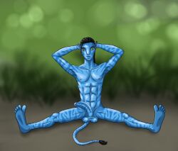 1boy armpit armpits avatar avatar:_the_way_of_water blue blue_body blue_skin feet lo'ak male male_only mdxxxmr na'vi non-human solo tail