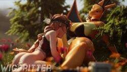 2023 3d 3d_(artwork) anthro anthro_penetrating ass athletic_female athletic_futanari breasts bunny_costume charizard clothed clothing costume digital_media_(artwork) duo fellatio female female_penetrated forest forest_background fortnite generation_1_pokemon genitals gynomorph gynomorph/female gynomorph_penetrating hair head_grab hi_res human human_on_anthro human_penetrated humanoid_genitalia humanoid_penis intersex intersex/female intersex_penetrating looking_pleasured mammal nature nature_background nintendo oral partially_clothed penetration penile penis plant pokemon pokemon_(species) scalie sex short_hair sitting smaller_female sylvie_(fortnite) tree watermark wigfritter yuki_(evov1) yukizard_(evov1)