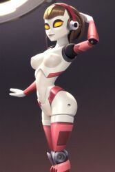 1girls ai_generated android breasts courtney_gears female female_only nipples ratchet_and_clank robot robot_girl solo