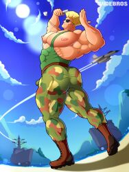 abs biceps big_ass gay guile male male_focus male_only muscle muscles muscular muscular_arms muscular_ass muscular_back muscular_legs muscular_male muscular_thighs nipples pecs street_fighter thick_thighs veins widebros