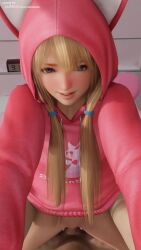 1boy 1girls 3d 9:16 animated aroused blender_(software) blonde_female blonde_hair blue_eyes blush bottomless cat_ears cat_ears_hoodie clothed clothed_female clothed_female_nude_male clothed_sex clothing cowgirl_position cute dead_or_alive dead_or_alive_5 female female_focus female_on_top fit_female full_lips happy_sex hood hood_up hoodie lazyprocrastinator light-skinned_female light-skinned_male light_skin long_hair looking_at_viewer looking_pleasured male male_pov marie_rose moaning no_panties on_bed panting passionate penis petite pov pussy riding riding_penis sex shorter_than_30_seconds slim_waist smile sound sound_edit straddling straight teenage_girl teenager twintails uncensored vaginal_penetration vertical_video video voice_acted volkor wholesome young younger_female