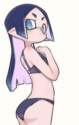 ass blue_eyes bra breasts inkling inkling_girl long_hair navy_blue_hair panties splatoon underwear whichdoll