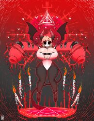 1girls 2023 2d 2d_(artwork) big_breasts big_thighs black_clothing black_leggings black_legwear blonde_hair breasts busty candles cleavage curvaceous curves curvy curvy_body curvy_female curvy_figure curvy_hips demon demon_gal_(soroshi) demon_girl demon_horns demon_tail drawstring eyebrows eyelashes female female_focus female_only haloowl heart hearts_around_body hearts_around_head hi_res high_heels highres hips hoodie hourglass_figure huge_breasts huge_thighs large_breasts large_thighs leggings leotard light-skinned_female light_skin lit_candle long_sleeves mario_(series) mask masked masked_female massive_breasts mtf_transformation nintendo pentagram red_clothing rule_63 shy_gal slim_waist smile smiling smiling_at_viewer solo solo_female solo_focus spiked_anklet thick_thighs thighs thin_waist voluptuous white_clothing wide_hips