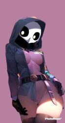 ai_generated exposed_pussy female girls lucy_(mr_plag3) lucy_(mr_plagu3) partially_clothed reaper solo_female