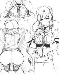 coat cum cum_through_clothes cum_through_tie girls'_frontline large_breasts mosin-nagant_(girls'_frontline) paizuri paizuri_under_clothes pov sex sweater_dress titfuck titfuck_under_clothes ushanka vaginal_penetration