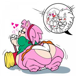 1girls 3boys amy_rose ass back_view belly belly_on_ground belly_overhang big_belly canine canine_humanoid classic_amy_rose covering_eyes echidna fat female female_focus female_fox floofyboyetime gloves heart heart-shaped_pupils heart_eyes hedgehog hedgehog_humanoid hips in_love knuckles_the_echidna large_ass looking_back male nosebleed overweight overweight_female pac-man_eyes panties piko_piko_hammer pink_fur pink_hair sega shortstack skirt sonic_(series) sonic_the_hedgehog sonic_the_hedgehog_(series) stomach tails thick_thighs thighs tongue tongue_out underwear wide_hips