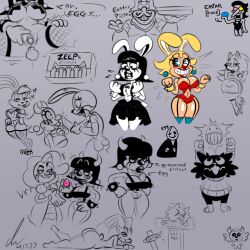 bra breasts bunny bunny_ears bunnysuit deltarune dress female fishnets five_nights_at_freddy's five_nights_at_freddy's:_security_breach gaster high_heels lopunny monochrome multiple_girls oc original_character pierump pokémon_(species) pokemon pokemon_(species) pussy rabbit rabbit_ears round_breasts sketch sketch_page sonic_(series) sonic_the_hedgehog spamton_g_spamton tape_over_nipples vanny_(fnaf)