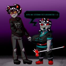 breasts cane clothing homestuck karkat_vantas pierump tagme terezi_pyrope