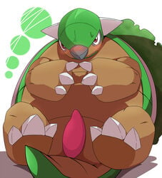 1boy blush male male_only penis pokemon solo tail torterra