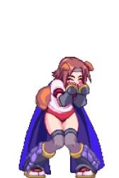 1girls animal_ears animal_tail animated arcana_heart artist_request blush bottomless bottomless_female cape child female konoha_(arcana_heart) pixel_animation pixel_art sprite sweatdrop tagme transparent_background wardrobe_malfunction