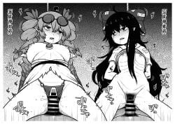 2boys 2girls areolae asphyxiation big_breasts black_hair bow breasts censor_bar censored clothes_pull corpse cowgirl_position crotchless_panties death drooling edit empty_eyes fuupo guro hairy_pussy hanged hat hoodie hoodie_lift japanese_text jo'on_yorigami large_breasts long_hair male_pubic_hair monochrome necrophilia nipples open_mouth open_shirt panties partially_clothed penis pubic_hair pussy ribs rope rope_around_neck sex shion_yorigami shirt_lift short_sleeves skinny small_breasts sunglasses sunglasses_on_head tears third-party_edit tied_hands torn_clothes touhou translation_request twin_drills vaginal_penetration