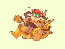 ass balls bisexual bisexual_male bowser breasts dark_skin female huge_cock human luigi male mario_(series) nikoto_all-stars_smashing nintendo pale_skin penis princess_daisy