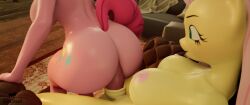 3d animated anthro ass athletic_female athletic_futanari erostud female fluttershy_(mlp) friendship_is_magic futa_on_female futanari horsecock my_little_pony naked naked_female naked_futanari nudity pinkie_pie_(mlp) reverse_cowgirl_position sex sound straight_hair tagme video