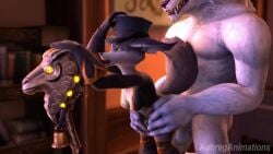 3d 3d_(artwork) ambiguous_penetration animated aubreganimations clothed_sex female from_behind furry no_sound picked_up sex shortstack size_difference tagme top_hat video vulpera warcraft worgen world_of_warcraft yellow_eyes