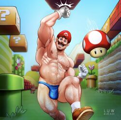 abs bara biceps big_bulge big_chest big_pecs bulge bulging_biceps gay goomba hairy_chest huge_bulge huge_chest huge_pecs koopa luw_budd/rocket_luw male male_focus male_only mario mario_(series) muscle muscle_growth muscles muscular muscular_male mushroom nintendo outdoors outside paratroopa pecs piranha_plant posing shirtless_male solo solo_focus solo_male super_mario_bros. thick_thighs thong topless underwear underwear_only