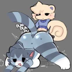 ambiguous_penetration animal_crossing anthro anthro_on_anthro bear bear_ears blue_body blue_fur blue_hair cat_ears catgirl feline lolly_(animal_crossing) marshal_(animal_crossing) nude_female sex size_difference sleepysous white_body white_fur white_hair