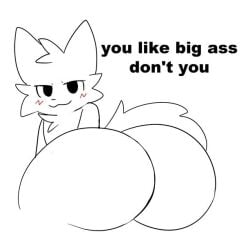 :3 anthro big_ass big_butt black_eyes blank_background blush blush_lines blushing_at_viewer boykisser boykisser_(meme) cute english_text fluffy fluffy_ears fluffy_tail furry furry_ears furry_only furry_tail looking_at_viewer looking_back male male_only meme no_clothes no_clothing silly_cat_(mauzymice) solo solo_anthro solo_male tail teasing text v1sage white_background white_body white_fur