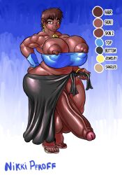1futa areolae balls breasts brown_hair character_sheet chubby_futa clothed clothing dark-skinned_futa dark_skin erection full_body futa_only futanari gigantic_balls gigantic_penis gigantic_testicles goudadunn huge_breasts huge_cock human hyper_breasts intersex nipple_bulge nipples partially_clothed penis reference_image short_hair solo standing testicles thick_thighs twitch_lines wide_hips
