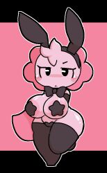 axolotl bowtie female pasties reverse_bunnysuit sleepysous thighhighs