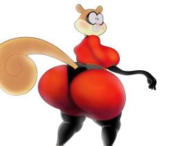 1girls ass barrybbeesly big_breasts blush brown_fur buckteeth cosplay elastigirl_(cosplay) eyemask eyeshadow female female_only furry large_ass large_breasts nickelodeon sandy_cheeks smooth_skin solo solo_female solo_focus spongebob_squarepants squirrel squirrel_ears squirrel_tail the_incredibles thick_ass thick_thighs thighs wide_hips