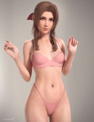 aerith gainsborough from final fantasy by sonnedz