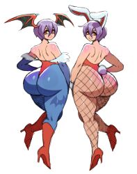 1girls ass big_ass big_butt bottom_heavy bubble_ass bubble_butt bunnysuit clothing darkstalkers drawn fat_ass fat_butt fishnets huge_ass huge_butt lilith_aensland pear-shaped_figure pear_shaped pear_shaped_female sssonic2 succubus thick_ass thick_thighs