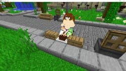 1boy 1girls animated cowgirl_position edit garden larger_female milf minecraft mod nature purple_bikini relaxing schnurritv sex size_difference smaller_male sound succubus tagme video