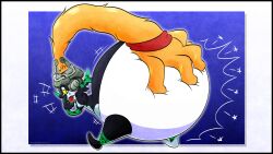 1girls ass ass_grab bottom_heavy diaper fat female groping_ass imp looking_at_viewer midna nintendo tease the_legend_of_zelda twilight_princess