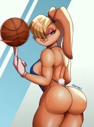 anthro ass bubble_butt busty female female_focus female_only hourglass_figure lola_bunny looney_tunes pinup pinup_pose rabbit rabbit_ears rabbit_girl rabbit_humanoid rabbit_tail sling_bikini sling_swimsuit tagme tail warner_brothers wide_hips wkart