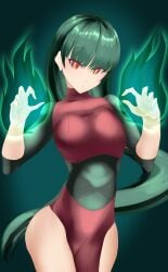 1girls big_breasts breasts green_hair jhon_do_do(jhon_do_do_3) orange_eyes pokemon sabrina_(pokemon)