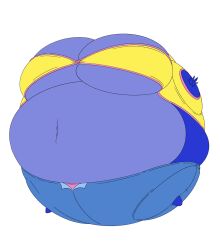 big_breasts blueberry_inflation breasts frisk_lk inflation spherical_inflation sunken_limbs thick_thighs wide_hips