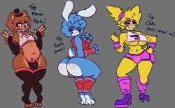 3boys 3femboys armwear avian balls_in_panties bear big_ass big_breasts black_eyes black_hat black_stockings blue_fur blue_hair bonfie bonfie_(cryptia) bonnie_(cally3d) bonnie_(fnaf) bowtie brown_fur brown_hair bulge bunny busty_boy cally3d chica_(cally3d) chica_(fnaf) chicken chiku chiku_(cryptia) clazzey cryptiacurves eyeshadow fazclaire's_nightclub femboy five_nights_at_freddy's five_nights_at_freddy's_2 fnaf freddy_(fnaf) fredina's_nightclub fredina_(cally3d) frenni_(cryptia) frenni_fazclaire furry furry_only gay legwear male_only male_with_breasts purple_eyeshadow rabbit red_bowtie red_cheeks red_clothing roller_skates scottgames shorts thigh_highs thighhighs top_hat toy_bonfie toy_bonnie_(fnaf) toy_chica_(fnaf) toy_chiku toy_freddy_(fnaf) toy_frennie white_eyes workout_clothes yellow_feathers yellow_hair