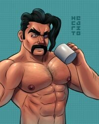 abs biceps hairy_chest hairy_male hecarito male male_only mr._saguaro muscles muscular muscular_male pecs pokemon pokemon_sv