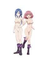 2girls boots naked naked_footwear nude nude_filter release_the_spyce socks