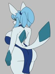 big_ass big_breasts breasts bubble_butt eeveelution female glaceon huge_ass jumneyarts pokémon_(species) pokemon pokemon_(species) tagme