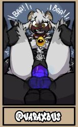 <3_eyes anthro bell bell_collar bleating bovid breasts caprine collar cowbell crotch_tuft domestic_sheep duo female female_penetrated heart hi_res horn knot legs_up lotusgoatess male male/female male_penetrating male_penetrating_female mammal mercy_(varaxous) nipples obsidian_(lotusgoatess) open_mouth penetration penile penile_penetration penis_in_pussy sex sheep tuft vaginal_penetration