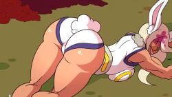 1girls ass_focus ass_up before_anal before_sex bunny bunny_ears bunny_girl bunny_tail corpse dark-skinned_female dark_skin dead dead_body death female_death gore guro kishinpain long_hair miruko my_hero_academia rabbit rabbit_ears rabbit_tail rumi_usagiyama suit white_hair x_eyes x_x