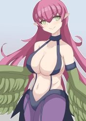 breasts gainai1103 harpie_lady harpy monster_girl sling_bikini yu-gi-oh! yu-gi-oh!_duel_monsters