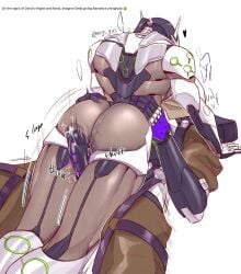 2boys ass big_ass big_butt bubble_ass bubble_butt cum cumming ejaculating_cum ejaculation ejaculation_between_thighs gay genji male male/male male_only nug_gies overwatch overwatch_2 penis ramattra thick_thighs thigh_sex thighjob thighs